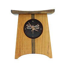 Dragonfly East of Appalachia Mantel Clock by Desmond Suarez (Wood Clock)