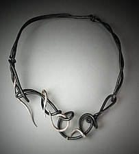 Winter's Frost Necklace by Valerie Ostenak (Silver & Steel Necklace)