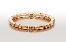 Squares and Bars Stacking Ring in Gold by Conni Mainne (Gold Ring)
