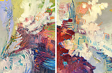 Stairway From Heaven Diptych by Dorothy Fagan (Oil Painting)