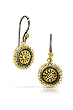 Gold and Sapphire Earrings by Sally Craig (Gold, Silver & Stone Earrings)