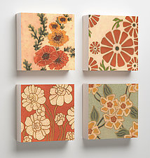 Blair, Liza, Elizabeth, and Morris Wooden Tiles by Karen Deans (Pigment Print on Wood)