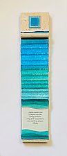 Blue Blessing Art Plaque - Aqua by Alicia Kelemen (Art Glass Wall Sculpture)