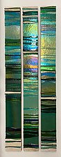 Mosaic Nature Tones I by Alicia Kelemen (Art Glass Wall Sculpture)