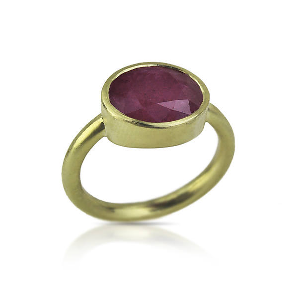 Classic Ruby Ring by Rebecca Myers (Gold & Stone Ring) | Artful Home