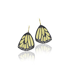 Small Monarch Earrings by Rebecca Myers (Gold, Silver & Stone Earrings)