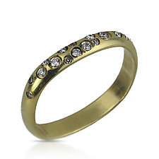 Square Fairy Dust Band by Rebecca  Myers (Diamond & Gold Ring)