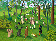 The Dog Park III by Jane Troup (Giclee Print)