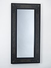 Black Lightning Mirror by Sylvie Rosenthal (Wood Mirror)
