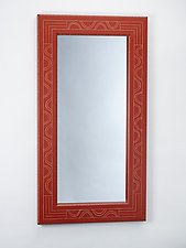 Red Seed Mirror by Sylvie Rosenthal (Wood Mirror)