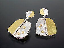 Pocka Dots Earrings by Sana Doumet (Gold & Silver Earrings)
