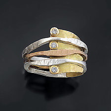 Rye Ring II by Sana Doumet (Gold, Silver & Stone Ring)