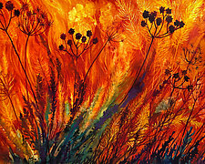 Prairie Fire: Transformation Study II by Helen Klebesadel (Watercolor Painting)