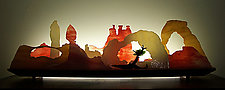 Moab by Bernie Huebner and Lucie Boucher (Art Glass Sculpture)