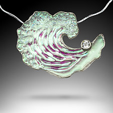 Whitewater Pendant by Debra Adelson (Silver, Stone & Glass Necklace)