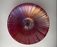 Red Stream Rainbow by Sabine Snykers (Art Glass Sculpture)