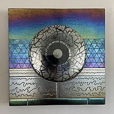 Meditation Sunset by Sabine  Snykers (Art Glass Wall Sculpture)
