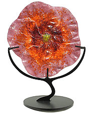 Hibiscus by Karen Ehart (Art Glass Sculpture)