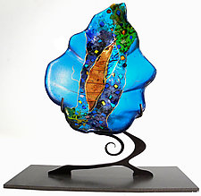 Leaf Sculpture by Karen Ehart (Art Glass Sculpture)