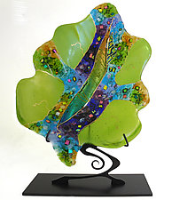 Leaf Sculpture by Karen Ehart (Art Glass Sculpture)