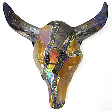 Cow Skull by Karen Ehart (Art Glass Wall Sculpture)