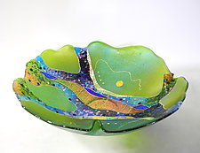 Crazy Flower Bowl by Karen Ehart (Art Glass Bowl)