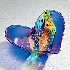 Crazy Heart Bowl by Karen Ehart (Art Glass Bowl)