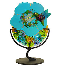 Hummingbird by Karen Ehart (Art Glass Sculpture)
