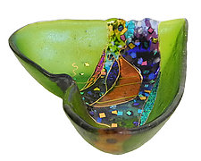 Crazy Heart Bowl by Karen Ehart (Art Glass Bowl)