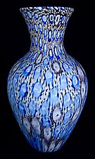 Large Lilac Anemone Murrine Vase by Michael Egan (Art Glass Vase)