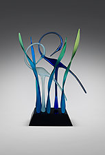 Together, Waltzing in the Marsh by Warner Whitfield and Beatriz Kelemen (Art Glass Sculpture)