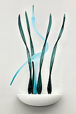 Serene Morning Light by Warner Whitfield and Beatriz Kelemen (Art Glass Wall Sculpture)