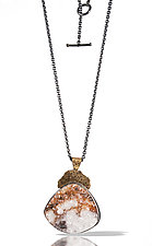 Sand Dune Druzy Necklace by Lori Gottlieb (Gold, Silver & Stone Necklace)