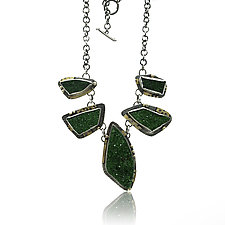 Emerald Colored Dreams Necklace by Lori Gottlieb (Gold, Silver & Stone Necklace)