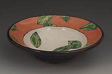 Coral Leaf Serving Bowl by Farraday Newsome (Ceramic Bowl)