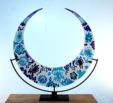 Really the Blues Crescent by George Scott (Art Glass Sculpture)
