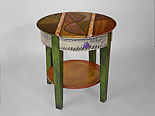 Round End Table by Wendy Grossman (Wood Table)