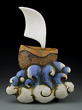 Sail to the Stars by Cathy Broski (Ceramic Wall Sculpture)
