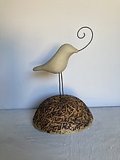 Song Bird by Cathy Broski (Ceramic Wall Sculpture)