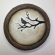 Bird's Nest Plate by Cathy Broski (Ceramic Wall Sculpture)