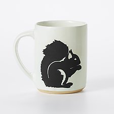 Squirrel Mug by Cathy Broski (Ceramic Mug)