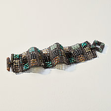 Ancient Grid Cuff by Julie Powell (Beaded Bracelet)