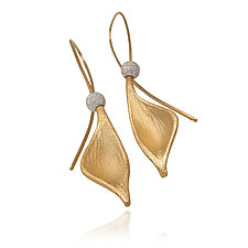 Gold Pod Earrings by Aleksandra Vali (Silver Earrings)
