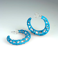 Lace Hoops with Pearls by Victoria Varga (Pearl Earrings)