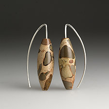 African Jasper Drop Earrings by Victoria Varga (Silver & Stone Earrings)