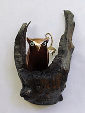 Phantom Owl by Steve Shelby (Bronze & Copper Sculpture)
