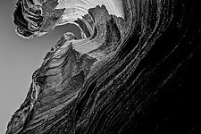 Detail of a Canyon Wall II, Santa Fe by Jed Share (Black & White Photograph)