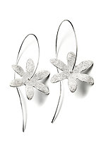 Textured Bloom Earrings by Linda Bernasconi (Silver Earrings)