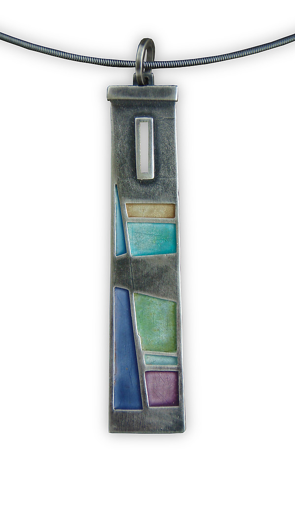 Tower Window Pendant No.418 by Carly Wright (Enameled Necklace) | Artful Home
