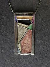 Acadia Pendant No. 455 by Carly Wright (Enameled Necklace)
